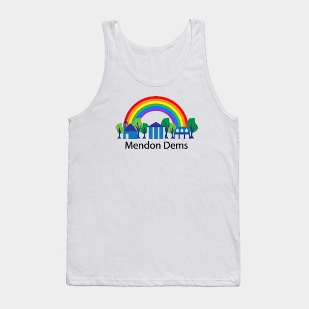 Mendon Dems rainbow (black text) Tank Top by alejna99